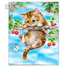 Frech katze mosaik malerei diy harz diamant malerei kreuzstich voller quadrat bohrer diamant-stickerei tiere wohnkultur e140