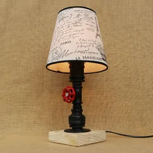 Винтажный дизайн Ретро черная прикроватная Паровая панк Ткань Абажур Настольная лампа e27/e26 огни для спальни мастерской офиса