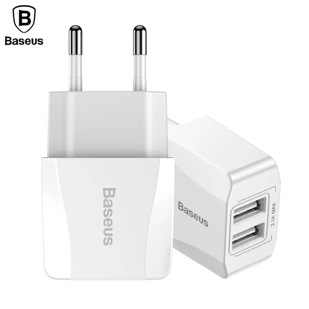 Baseus-Dual-USB-Charger-Del-Telefono-Mobile-Caricatore-UE-Spina-di-Corsa-Della-Parete-Adattatore-di