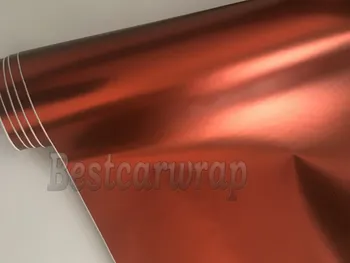 

Brown Satin Chrome Vinyl Car Wrap Film with air bubble Free For Vehicle Graphics Covering foil PROTWRAPS size 1.52x20m/Roll