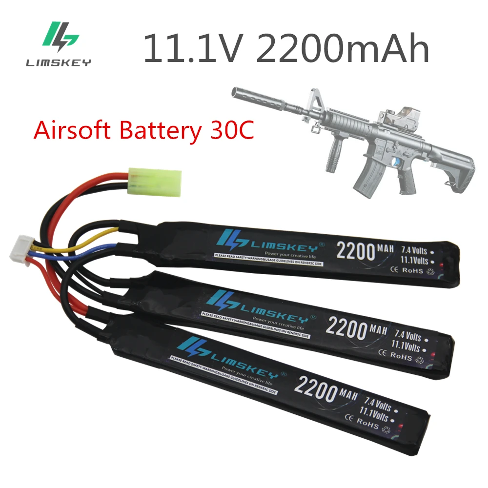 Limskey Lipo 3S батарея 11,1 V 2200mAh 30C MAX 60 W мини-штепсельная вилка Tamiya для страйкбола модель оружия для дистанционного управления игрушки BB пистолет