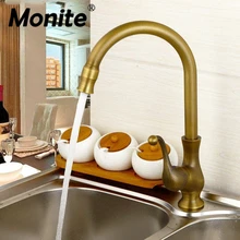 Керамическая ручка поворотный 360 античная латунь Раковина в ванную Туалет кухонные смесители Torneira смесители, смесители и краны