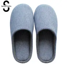 Senza Fretta New Men Slippers Indoor Lover Women Cotton Slippers Home Mute Lover Soft Bottom Floor Slippers Women/men Shoes senza fretta summer women shoes home linen slippers couple indoor thick bottom slippers non slip floor shoes