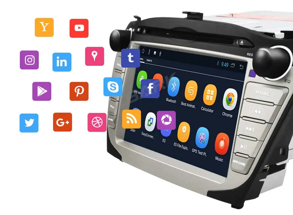 Flash Deal 7" Android 8.1 Oreo OS Car DVD Multimedia GPS Radio for Hyundai Tucson 2009-2015 & Hyundai ix35 2009-2015 YHIX35A 2