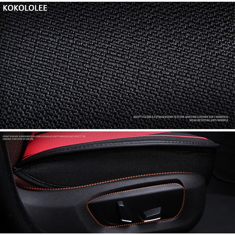 KOKOLOLEE Flax Car Seat Covers For Tesla-s skoda rapid rx 580 lada kalina mercedes w203 suzuki swift ix25 rx 570 car seats