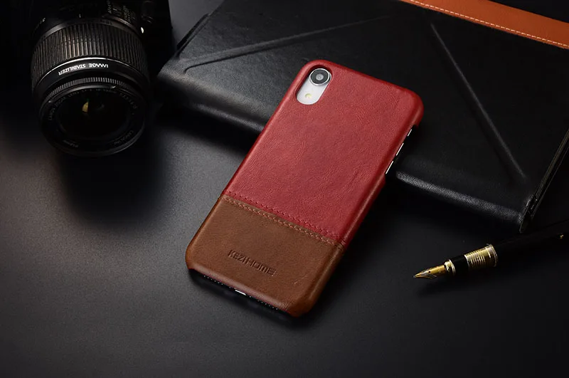 Чехол для iPhone XR Роскошный Жесткий чехол из натуральной кожи 6," для iPhone XR Гладкий противоударный жесткий чехол для телефона защитный