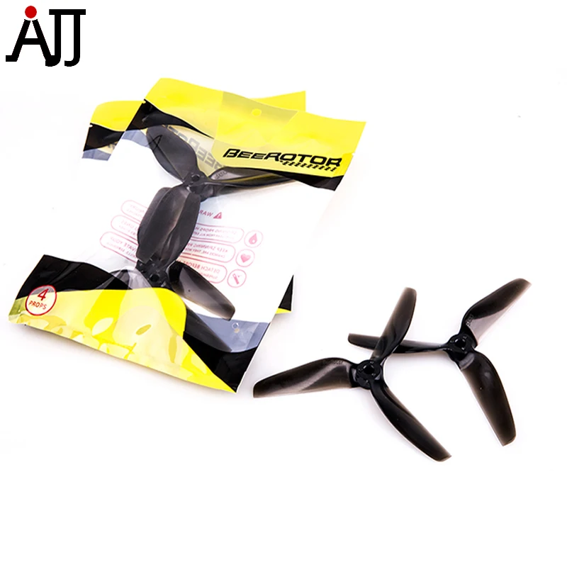 

10Pairs BeeRotor BW 5x5'' 5050 CW CCW Propeller 3-Blades Props Transparent Black Blue Pro BW5050-Black-5
