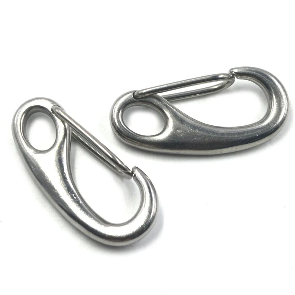 Silver-Tone-Multifunctional-304-Stainless-Steel-Egg-Shape-Small-Spring-Snap-Hook-Quick-Link-Carabiner (2)