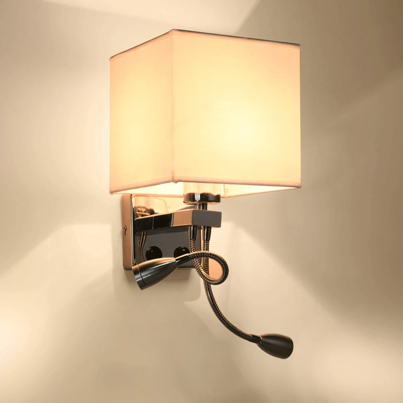 

Modern E27 Wall Lamp Light Living Room Wall Light Sconce Night Lamp for Bedroom Bedside Hotel Indoor Decoration Flaxen/White