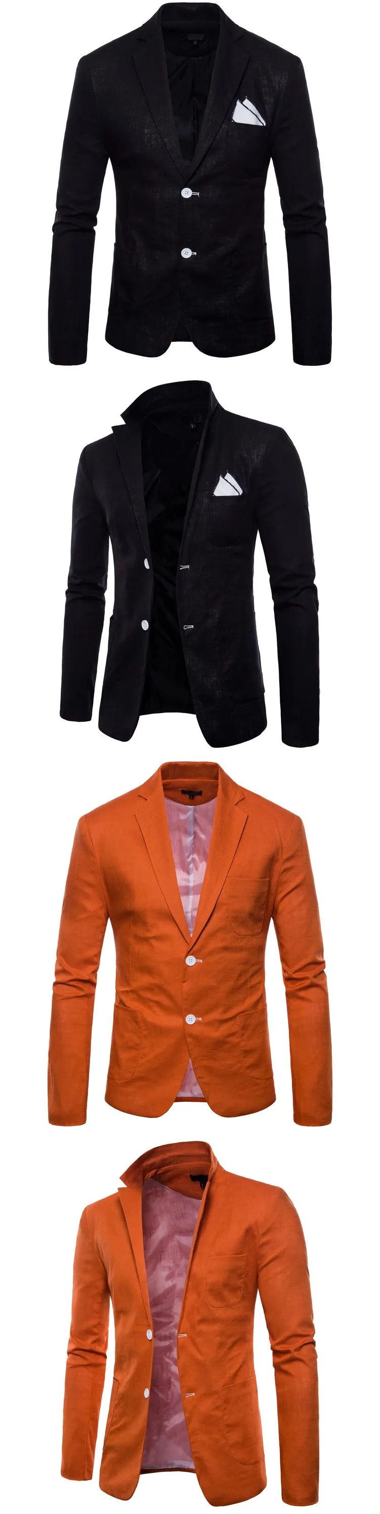 Весна Для мужчин Пиджаки и жакеты Slim Fit мужской костюм куртки Однобортный пиджаки мужской костюм