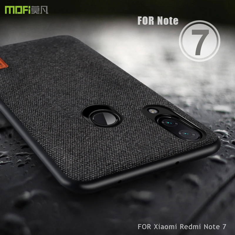 Для Xiaomi Redmi note 7 Чехол global cover противоударный capas бизнес черный Встроенная задняя крышка MOFi redmi note 7 pro Чехол