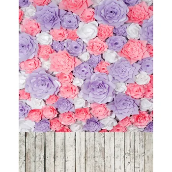 

LIFE MAGIC BOX Baby Backdrop Purple And Safflower Seamless Vinyl Background For A Photo S-2548