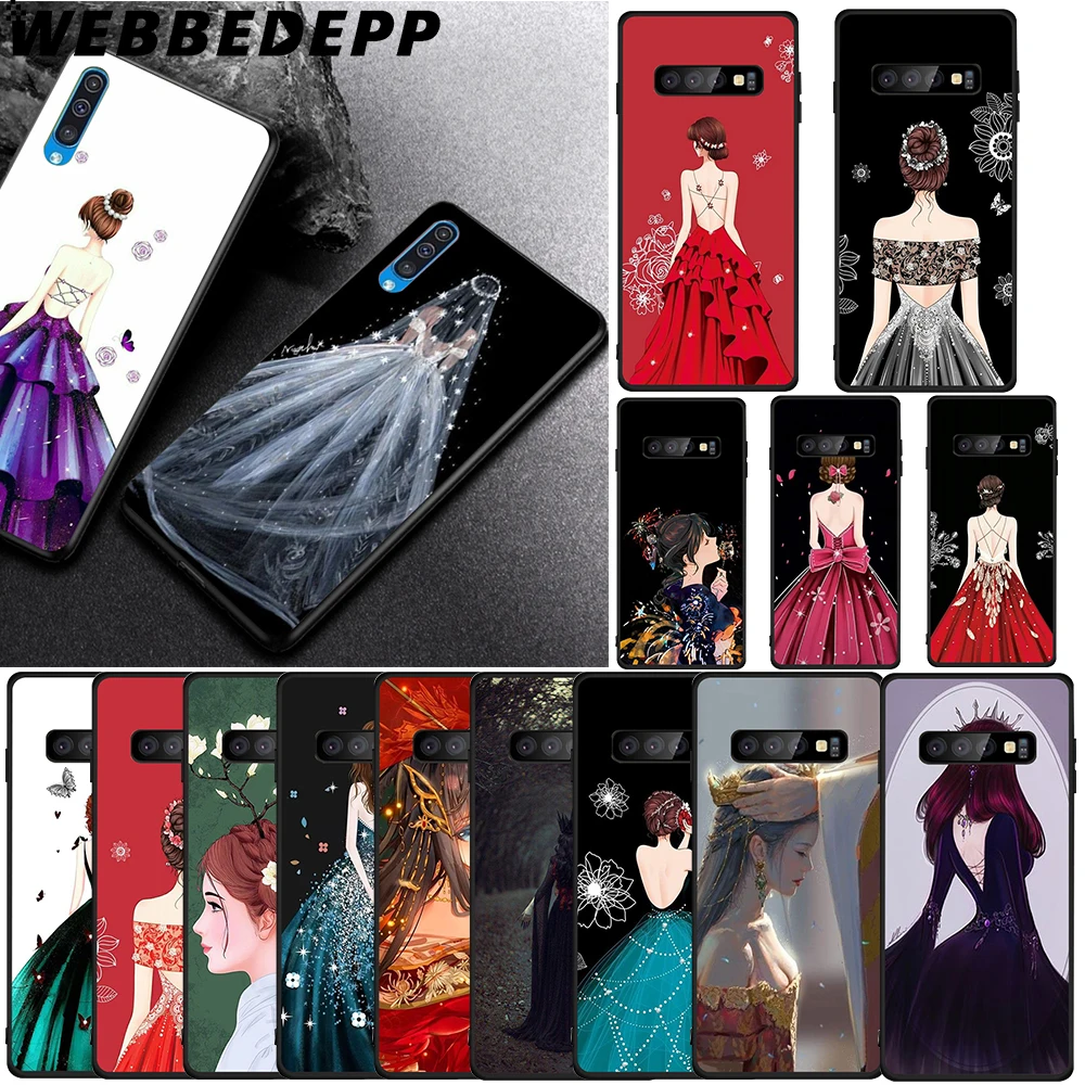 WEBBEDEPP Wedding Dress Girl Soft Case for Samsung Galaxy A3 A5 A6 Plus A7 A8 A9 J6 Cover | Мобильные телефоны и