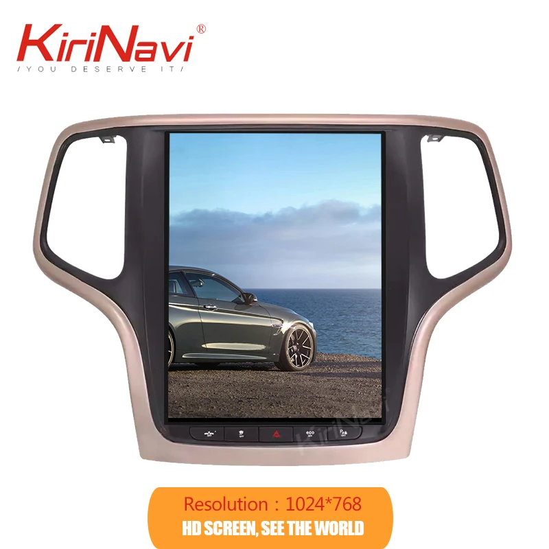 Excellent KiriNavi Vertical Screen Tesla Style Android 8.1 10.4" Car Radio GPS Navigation For JEEP Grand Cherokee Car Dvd Player 2014+ 4G 2