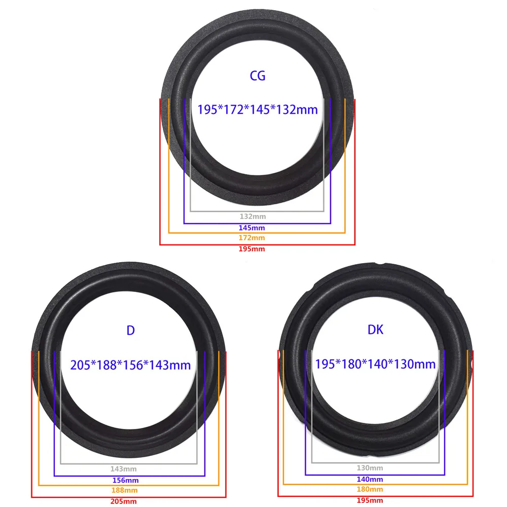 Кольцо из вспененного материала для динамика ремонт 8 дюймовая подвеска объемное складное кольцо полный диапазон НЧ динамик Замена громкий динамик запчасти