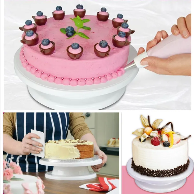 2016 DIY Cake Decoration Turntable Manually Rotating Cake Turntable Round Shaped Cake Mounting Pattern Tool
