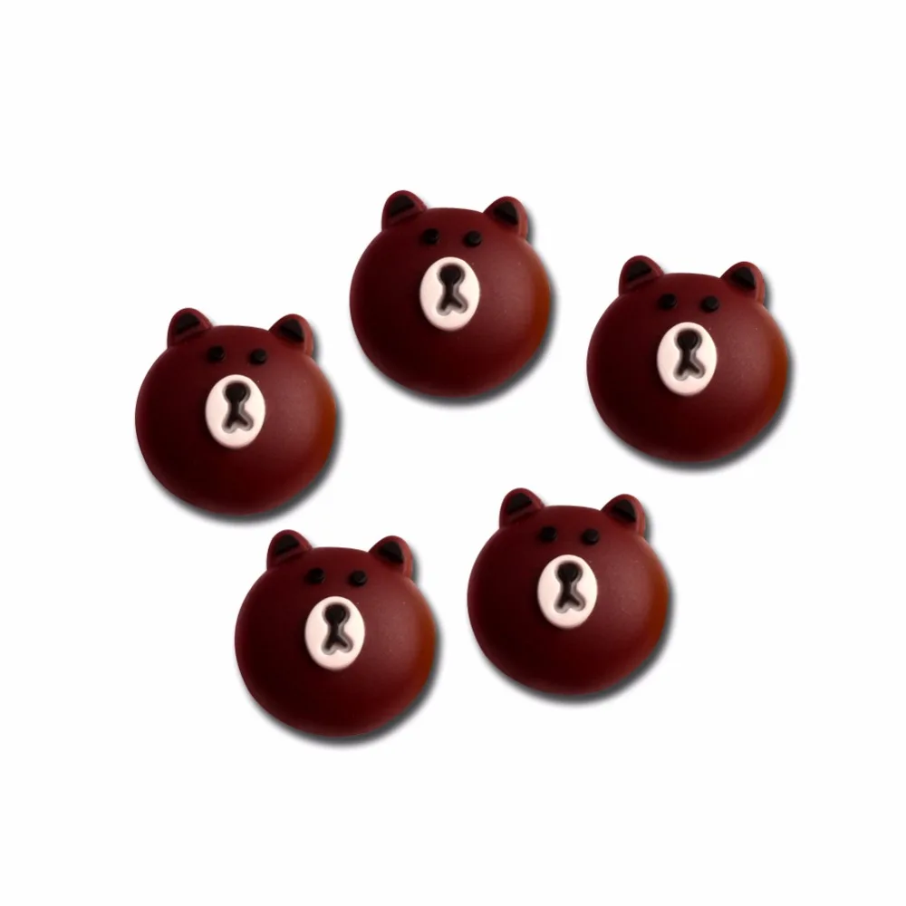 

LF 20Pcs Silicone Brown Bear Decoration Crafts Flatback Cabochon Embellishments For Scrapbooking Kawaii Cute Diy Accessories