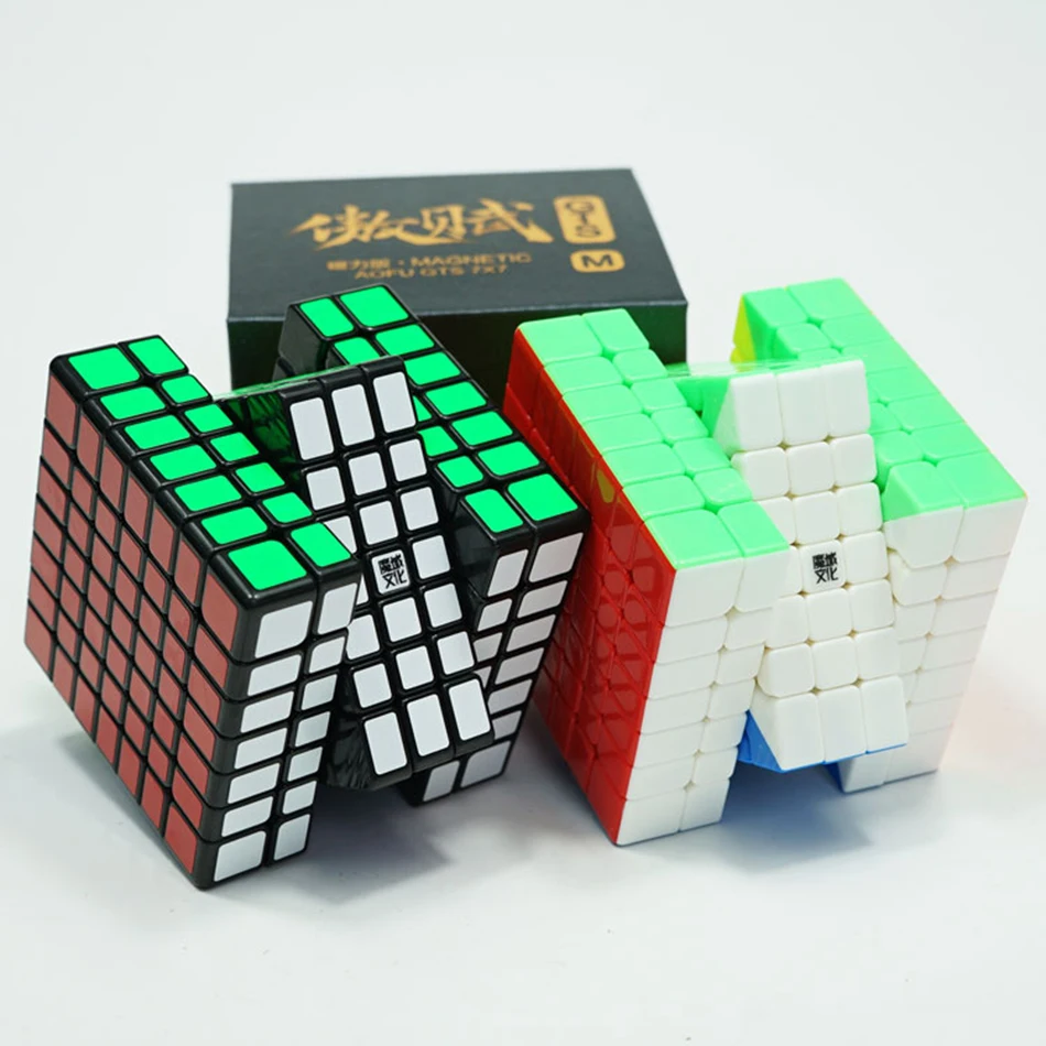 Оригинальный Moyu Aofu GTS 7x7x7 Магнитный куб Professional GTSM 7x7 Magic Скорость Cube Черный Stickerless развивающие игрушки GTS 7 м