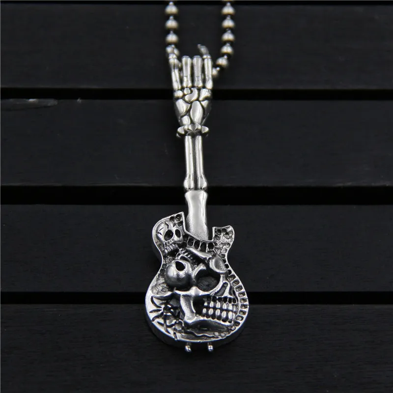 

baroque style 925 Sterling Silver Antique store Simplistic Scarey Cool Skull Pendants THAI Vintage Gift Men Exaggerated Jewelry