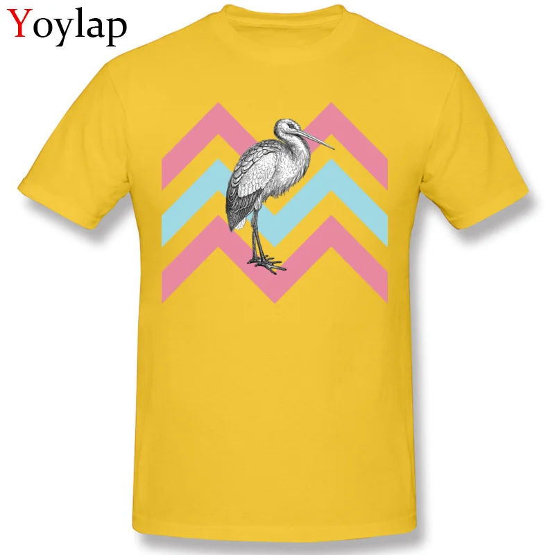 Wholesale Family Tops T Shirt Stork Chevron Fall Short Sleeve 100% Cotton Crew Neck Boy T Shirt Family Tee-Shirt Top Quality yellow