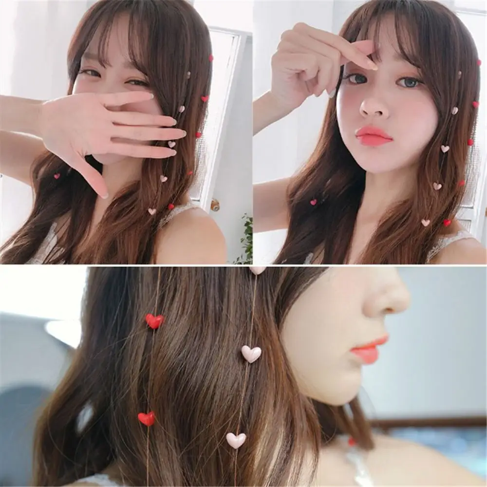 

Womem Simple Pearls Beads Invisible Hairclips Couple Heart Hairpins Hair Clip Hair Accessories Girls Headwear New 2019