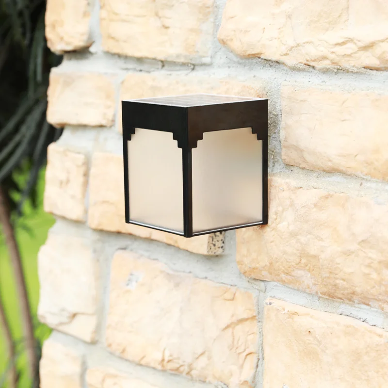 

solar wall lights dusk to dawn light outdoor decorative landscape lamps waterproof morden lighting for garden