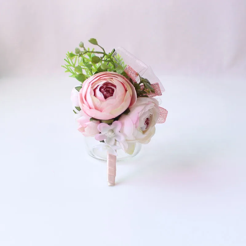 Wedding Corsages and Boutonnieres men groom artificial flowers  (15)