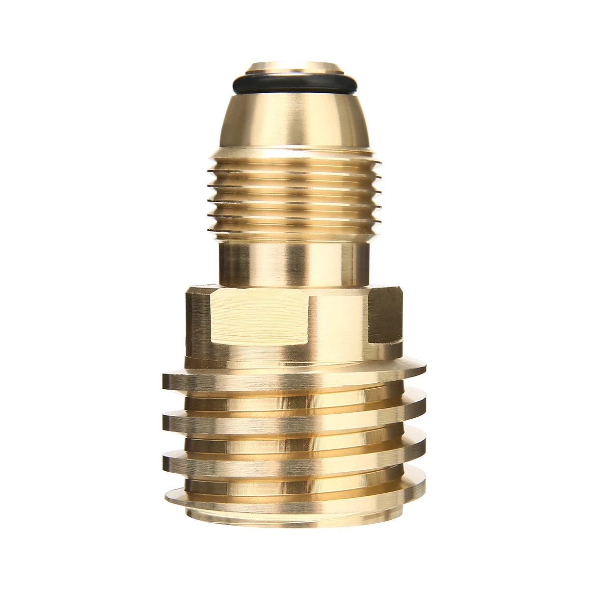 Type 1 Converts Propane LP TANK POL Service Valve to QCC Outlet Brass Adapter