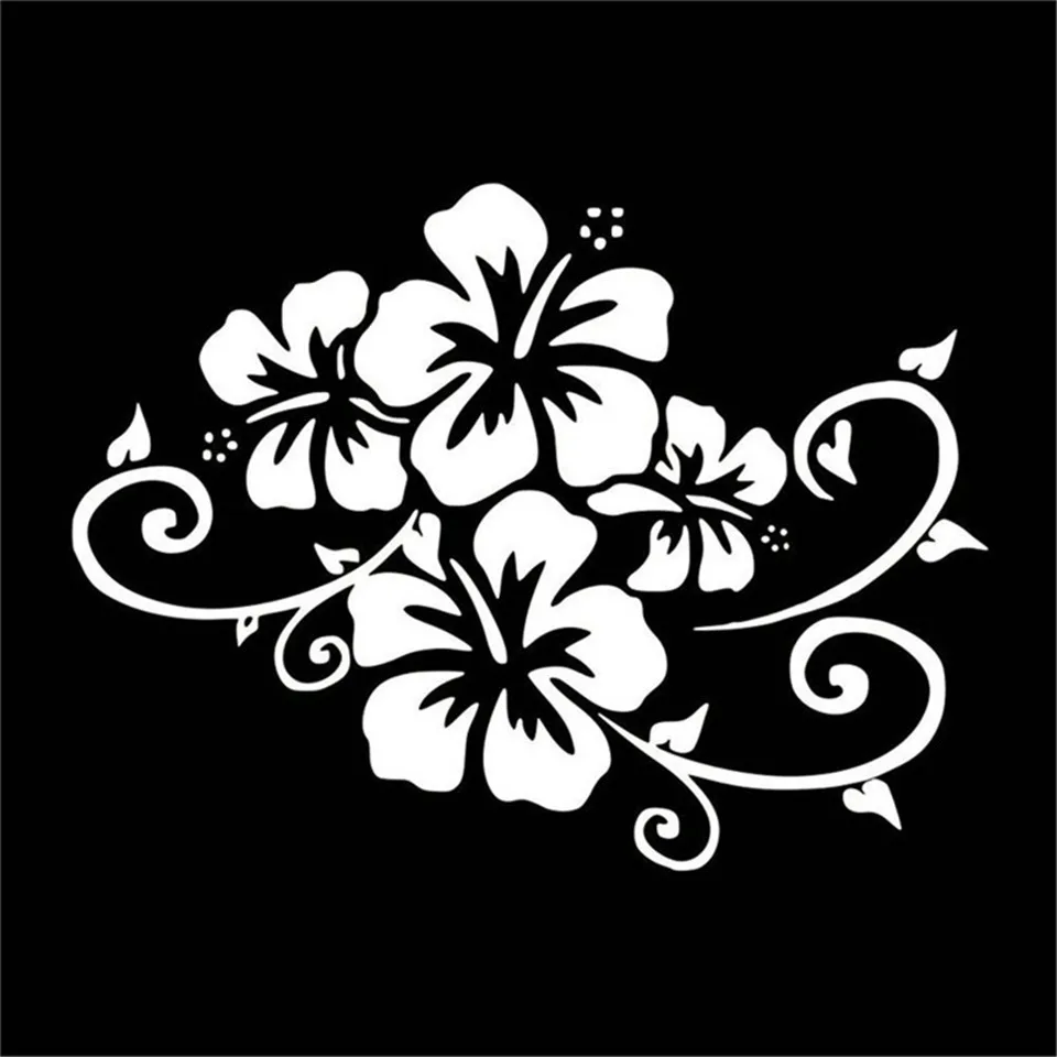 17.212.9CM Flower Bumper Decorative Vinyl Decal Fashion Motorcycle Car Sticker (5)
