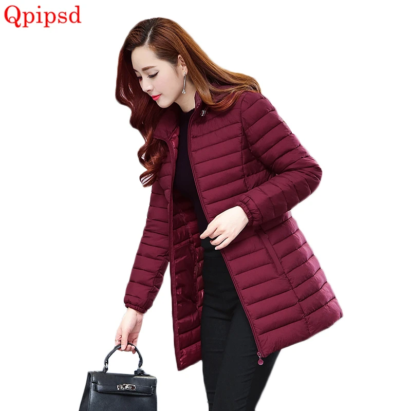 Plus size 6XL Winter Long Slim Jacket Coat Women's 2018