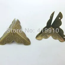 Shipping-50pcs античный бронзовый узор резные металла Книга Угловые Альбомы меню папки Угловые протекторы 35 мм x 26 мм J1311
