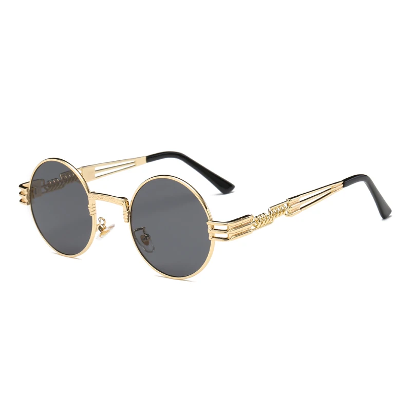 EZREAL, круглые солнцезащитные очки для женщин и мужчин, фирменный дизайн, солнцезащитные очки для женщин, сплав, зеркальные очки, женские очки - Цвет линз: 7