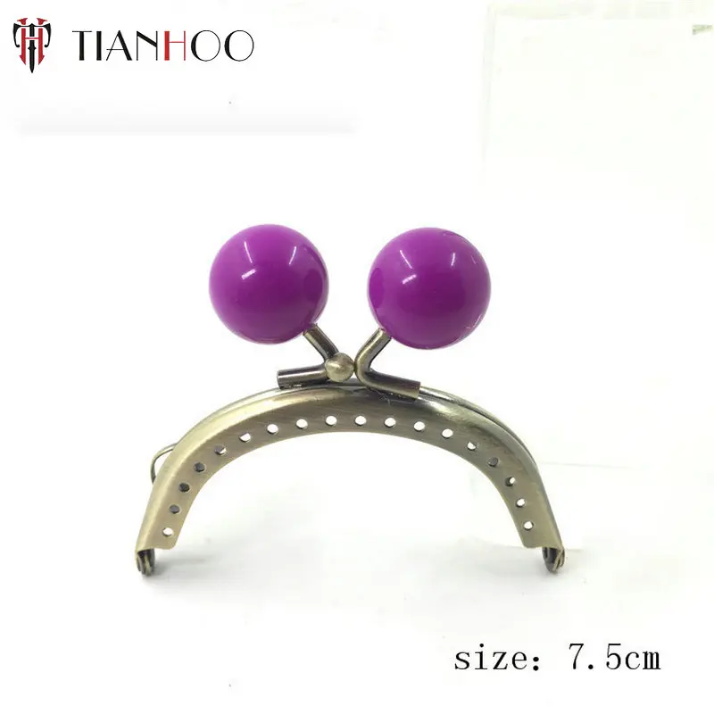 

TIANHOO 5pcs 7.5cm Metal Clasps for Purses Frame Replacement Handle for DIY Sewing Handbags Bag Parts Accessories Candy Bronze