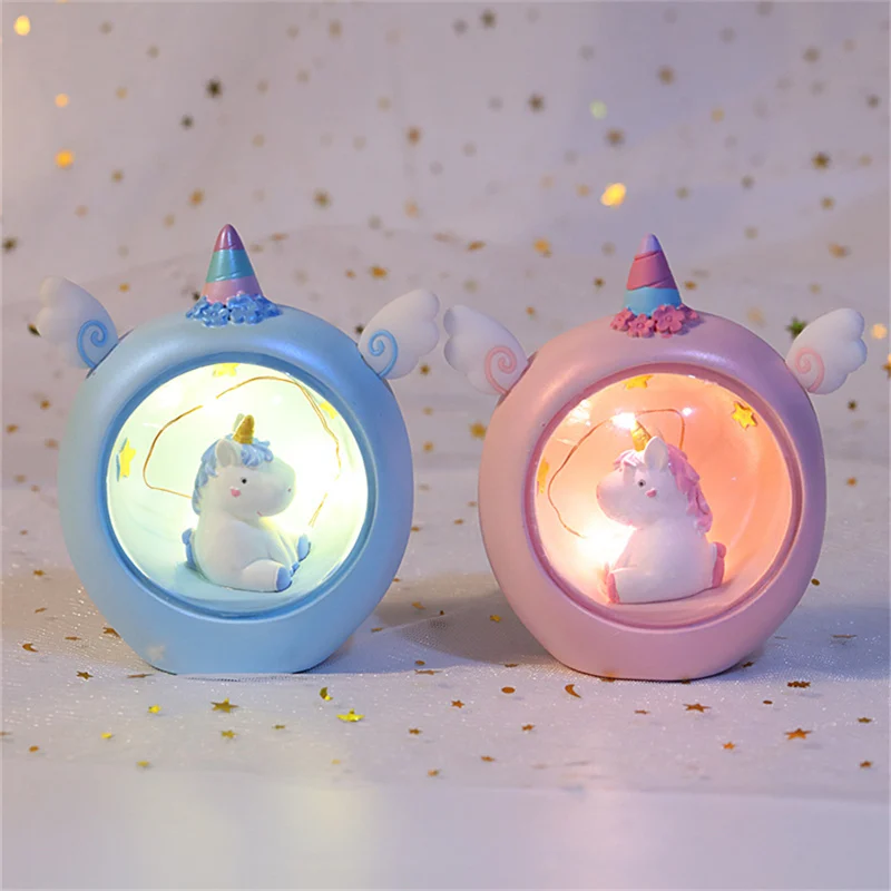 

LED Night Light Unicorn Bunny for Children Kids Baby Battery Powered Birthday Xmas Christmas Gifts Pink Blue Toys Free Shipping