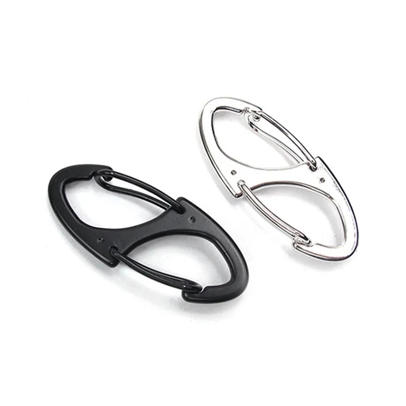 

10pcs Outdoor EDC Carabiners Buckles Hook Carrying Key Pendant Alloy 8 Word Mountaineering Buckle Fast Keychain Camping Survival