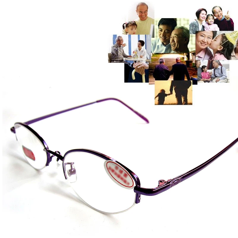 

Women Female Resin with Metal Film Half Frame Aspheric Eyeglasses Presbyopia Spectacles Degree +1.0 1.5 2.0 2.5 3.0 3.5 4.0 050