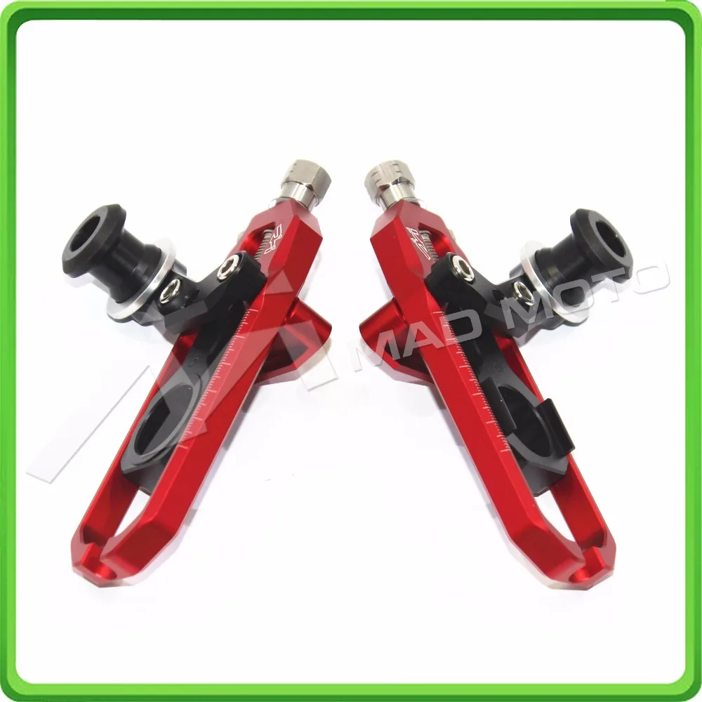 Motorcycle Chain Tensioner Adjuster with spool fit for Honda CBR1000RR 2008 2009 2010 2011 2012 2013 2014 2015 2016 Red & Black (4)