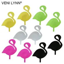 VENI LYNN 5 пар Птица Фламинго женские Одноразовые самоклеющиеся наклейки невидимые накладки на грудь соска наклейка с изображением лепестков Лебедь