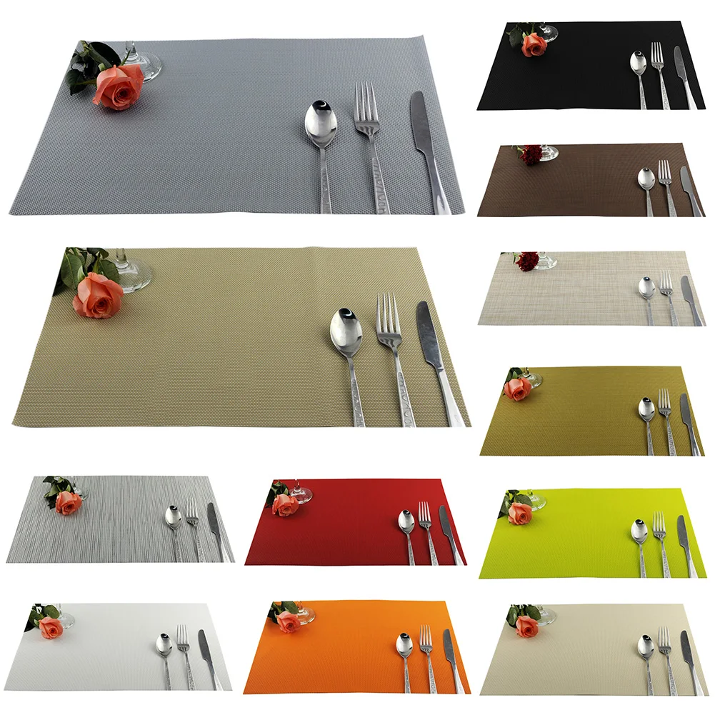 

Washable PVC Table Linings Placemat Resilience Insulation Table Mat Protector Non-slip Bowl American Game Pad Coaster Stand Hot