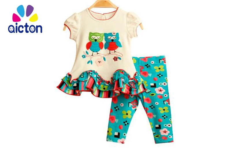 Новинка 2017 модный брендовый наряд для девочек из бутика хлопковые комплекты