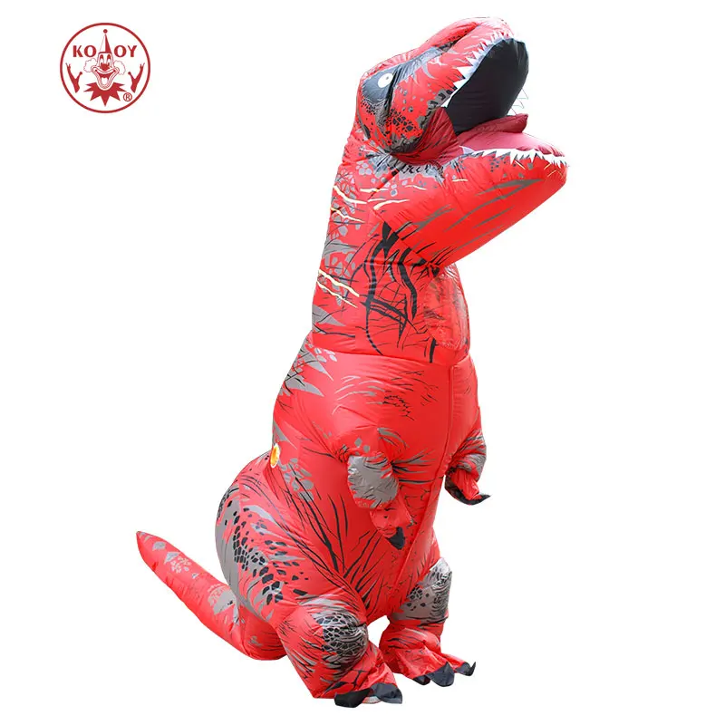 Jurassic World Park Adult  T-REX Inflatable Costume Halloween Cosplay Dino Animal Fantasias Jumpsuit