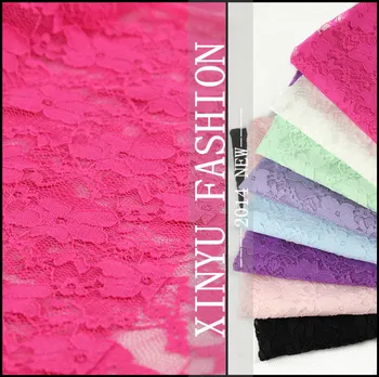 

8 Colors small plum stretch lace fabric DIY clothing accessories shirt dress fabric width 150cm