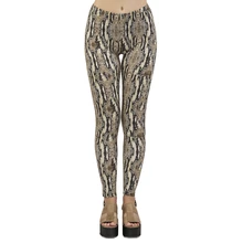 Популярные леггинсы mujer с принтом питона, леггинсы из змеиной кожи, женские леггинсы для фитнеса, женские эластичные брюки, леггинсы для тренировок