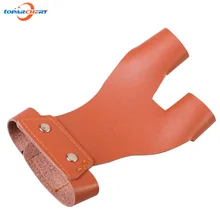 Стрельба из лука коровья кожа защита пальцев для лука Стрелка Открытый Охота стрельба аксессуары палец протектор перчатка для левой руки