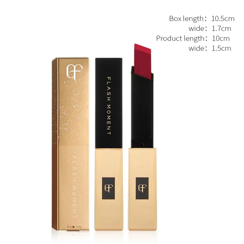 

Fashion Square Tube Sexy Lipstick Matte Lipstick Matte Moisturizing Lipstick Long Lasting Cosmetic