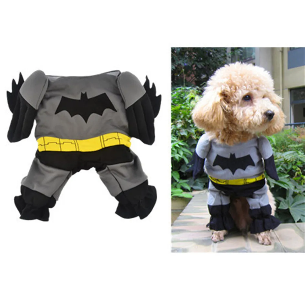 Batman Pet Dog Costume Apparel Outfit Clothing Clothes with Cape for