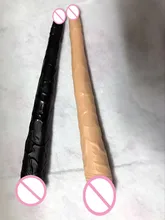 Special offer double ended dildo realistic sex products soft silicone dildo big size fake penis sex toys for women lesbian
