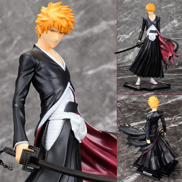 

hot 20cm anime Bleach Kurosaki Ichigo PVC Action figures toy Great Gift for Kids
