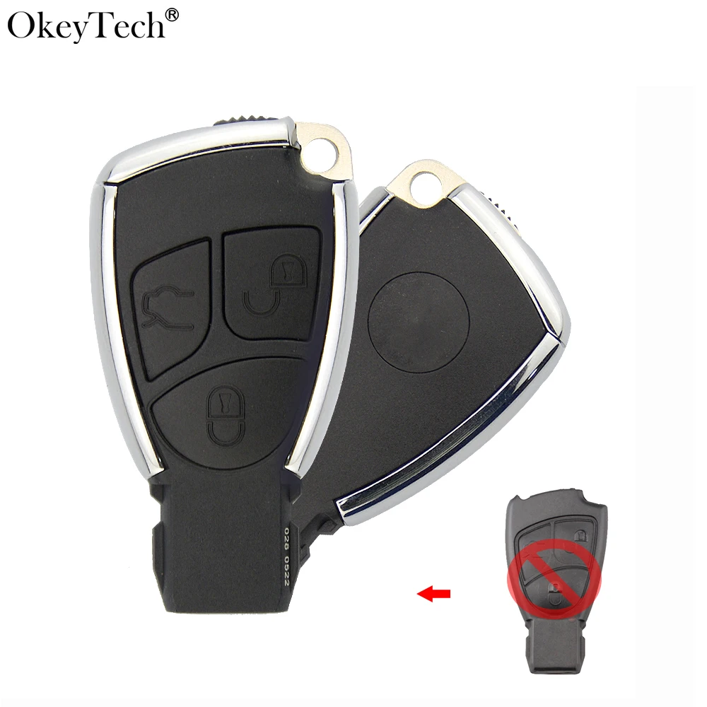 

Okeytech New Flip Modified Remote Key Shell 3 Buttons Fob Case Cover For Mercedes Benz B C E ML S CLK CL Battery Cover And Blade