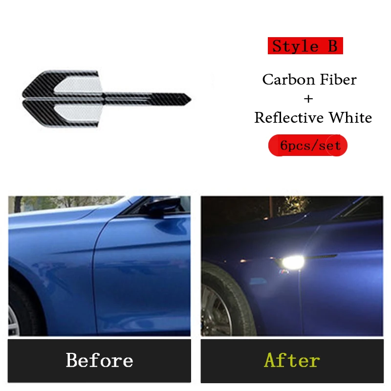 Atreus переднее крыло автомобиля углеродного волокна из углеродного волокна Стикеры для BMW F30 F10 E46 E39 E90 E60 F20 Mercedes W204 Audi A5 A6 C5 C6 A4 B7 - Название цвета: Style B White